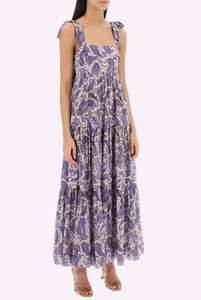 Dresses: ZIMMERMANN "Devi" Tie Floral Maxi Dress