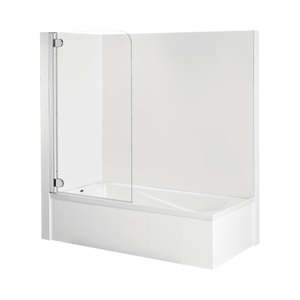 Englefield Premium Bathscreen - White w/Chrome Fittings 1000 x 1420mm (A2092A-CP-0)