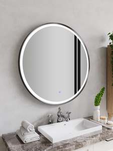 Nora Round LED Frosted Mirror Gun Metal Φ800*D43mm (JM-RD-AF800GM) Demister and&hellip;