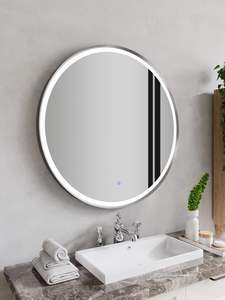 Nora Round LED Frosted Mirror Brushed Nickel Φ800*D43mm (JM-RD-AF800BN) Demiste&hellip;