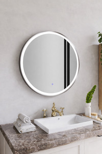 Nora Round LED Frosted Mirror Brushed Nickel Φ600*D43mm (JM-RD-AF600BN) Demiste&hellip;