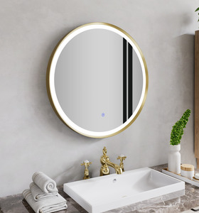 Nora Round LED Frosted Mirror Brushed Brass Φ600*D43mm (JM-RD-AF600BB) Demister&hellip;
