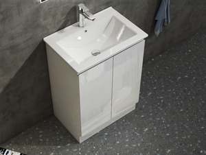 Vanities: Nora Modena Floor Standing Vanity White W590*D455*H830 (LDJA600WMC) CABINET ONLY
