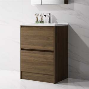 Nora Verona Floor Standing Vanity Walnut W590*D455*H820 (RBV-5009MCWN600) CABINET ONLY