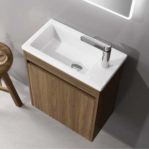 Nora Verona Wall-Hung Vanity Walnut W448*D250*H520 (RBV-6008MCWN450) CABINET ONLY
