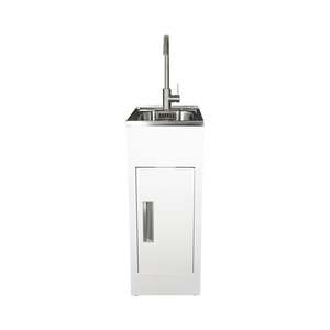 Aquatica Laundry Tub 360mm, Door Model, Gooseneck Mixer Mains Pressure (CLUBTUB360 GN MP SF)