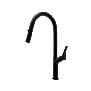 Waterware: Waterware Muse Extractable Kitchen Mixer Satin Black (FWK3093BL)