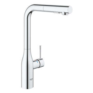 Grohe: Grohe Essence Single-Lever Sink Mixer With Pull-Out Spray Hard 1/2″ Chrome (30371000)
