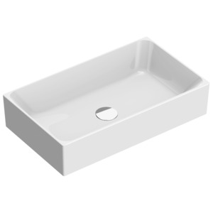 Plumbline Verso Premium 60 Rectangle Vessel Basin Gloss White (6035ZE.WH)