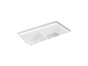 Kitchen Sink: Kohler CAIRN® Undermount Equal-Double Kitchen Sink (8199-CM6)