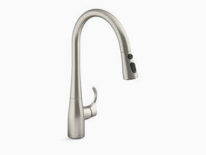 Sink Mixers: Kohler Simplice Pulldown Kitchen Mixer Vibrant Stainless (596T-4E-VS)