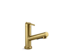 Kohler Crue Pull-Out Kitchen Mixer Brushed Brass (22976T-4E-2MB)