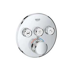 Grohe Smart Control Thermostatic Mixer, 3 Function Round Chrome (29138000)