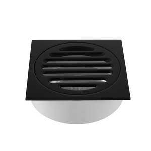 Nora Verona Floor Drain 100mm Matt Black (700401BK)