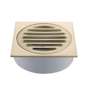 Nora Verona Floor Drain 100mm Brushed Gold (700401CFG)