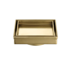 Nora Modena Tile Insert Floor Drain 115mm Brushed Gold (TI-11575FG)