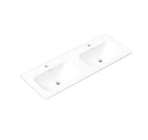 Nora Bianca Solid Surface Vanity Top with Overflow, W1200*D460*H135mm, Round Cor&hellip;