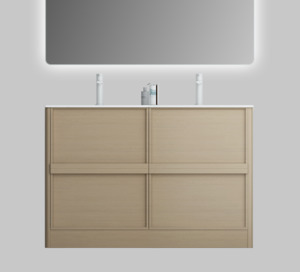 Nora Rimini Floor Standing Vanity, Log Walnut, W1190*D455*H837 (RBV-1689MCLWN120&hellip;