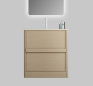 Nora Rimini Floor Standing Vanity, Log Walnut, W740*D455*H837 (RBV-1689MCLWN750)&hellip;