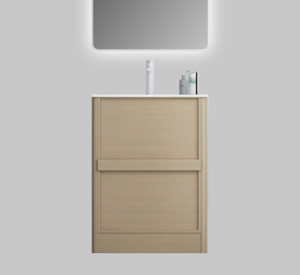Nora Rimini Floor Standing Vanity, Log Walnut, W590*D455*H837 (RBV-1689MCLWN600)&hellip;
