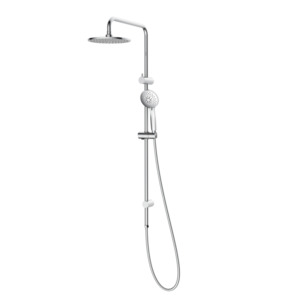 Caroma Basis Round Rail Shower with Overhead - Chrome (BAS033C3A)