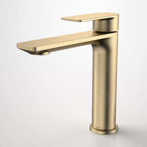Caroma Urbane® II Mid Tower Basin Mixer - Brushed Brass - Lead Free (98620BB6AF)
