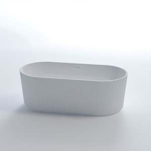 Nora Firenze Oval Free Standing Bath with overflow 1700 - Fine Fluted Exterior (RN5120-1700)