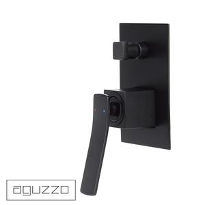 Cortina Wall Mounted Shower Mixer with Diverter Matte Black - Renovato
