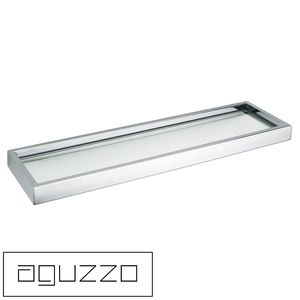 Products: Bathroom Montangna Wide Glass Shelf Stainless Steel Brushed - Renovato