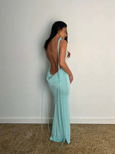 Size 10 12: Melani the label - Cristina gown Aqua