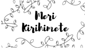 Free Downloads: Colourable Card - Meri Kirihimete - free download