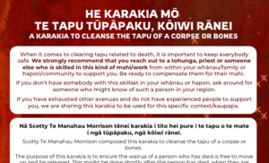 How To Tangi: Karakia: For a Tūpāpaku/Kōiwi - Free Download