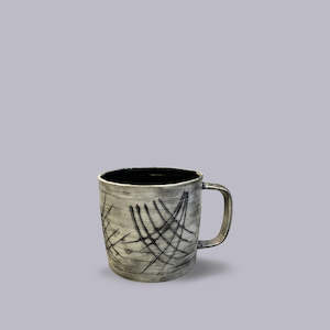 Jody Martin: Jody Martin | Coffee Cups | Incised Black Porcelain