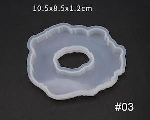 Coaster Molds: Irregular Coaster Moulds - 010 with hole