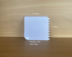 Tiny Tools: Epoxy Spreader / Plastic Scraper / Notch Adhesive Trowel - Perfect for River Table, Coffee Table, Table Top etc