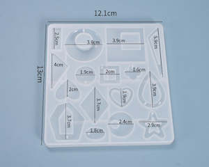 DIY Silicone Resin Moulds Earrings Pendant Epoxy Casting Moulds - 06