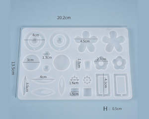 DIY Silicone Resin Moulds Earrings Pendant Epoxy Casting Moulds - 18