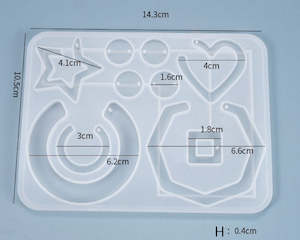 DIY Silicone Resin Moulds Earrings Pendant Epoxy Casting Moulds - 14