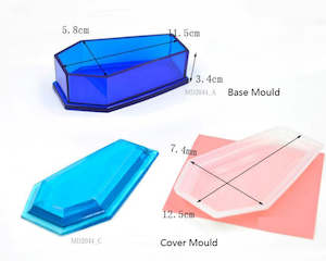 Resin Casting Vampire Coffin Moulds Set for DIY Craft Halloween Decoration