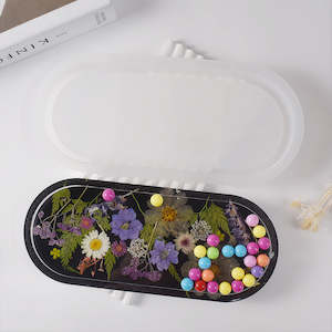 Plate Moulds: Plate Moulds - Large Tray Resin Mould, Craft Jewelry Making Tools Epoxy Mould Resin Mould Silicone Mould (Oval)
