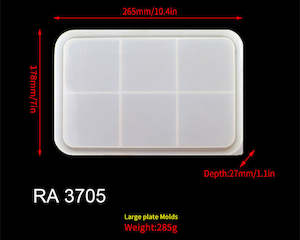Plate Moulds - Large Tray Resin Mould, Craft Jewelry Making Tools Epoxy Mould Re&hellip;