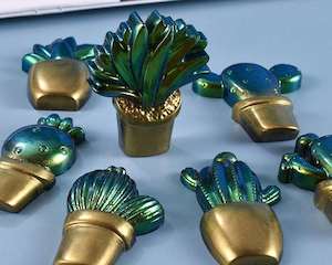 Plants Moulds: Cactus Moulds Fun showcase Cactus and Succulent Plant Silicone Molds Set for Epoxy Resin Soap Candle Wax Polymer Clay Concrete Plaster Fondant