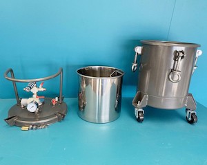 Pressure Pot: 10 Litre Pressure Pot & Lining Pot - Set Up For Resin Casting / Stabilize Wood Applications