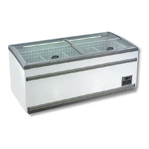 Commercial Chest Freezers: ZCD-E185S Supermarket Island Dual Temperature Freezer & Chiller with Glass Sliding Lids
