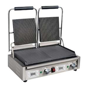 Apuro: Apuro Double Contact Grill Ribbed Top Plates with Timer