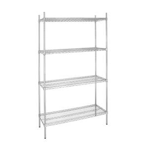 Commercial Shelving: Vogue 4 Tier Wire Shelving Kit 915x460mm