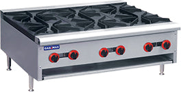 Commercial Gas Cooktop: GasMax Gas Cook Top 6 Burner With Flame Failure RB-6E