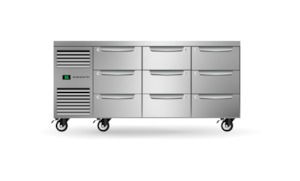 Skope Skope ProSpec Nine Drawer Three Bay Underbench GN 1/1 Fridge 432L - PG11.UBR.3.D9