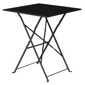 Cafe Tables: Bolero Black Square Pavement Style Steel Table GK989