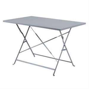 Cafe Tables: Bolero Pavement Style Folding Table Grey 1100mm x 700mm CH969